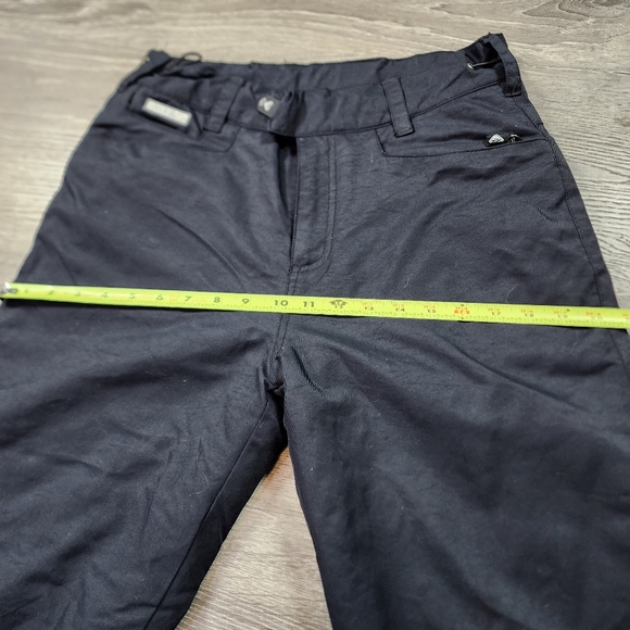 ROXY Black Animal Print & Studded Silver Logo Ski Snowboard Snow Pant Small - Picture 10 of 16